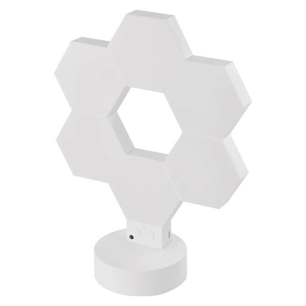 Emos LED Tischleuchte GoSmart Hexagon RGBIC 6-teilig 5,5W dimmbar WiFi Weiß ZIW426R