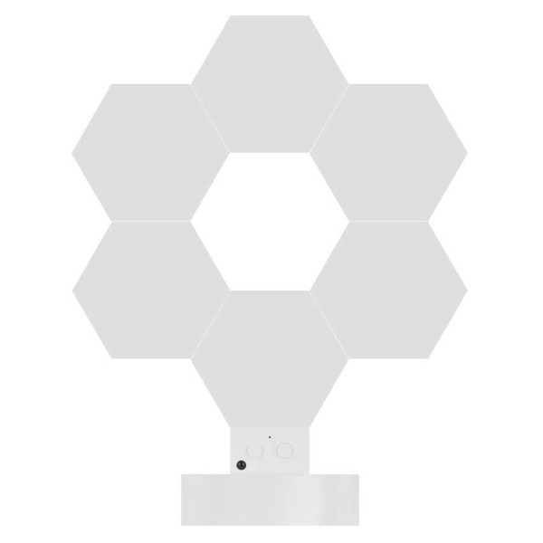Emos LED Tischleuchte GoSmart Hexagon RGBIC 6-teilig 5,5W dimmbar WiFi Weiß ZIW426R