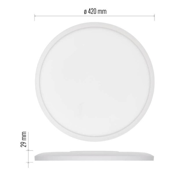 Emos LED Anbauleuchte, Deckenleuchte Flori 22W neutralweiss 4000K Weiß Ø42cm ZM1401