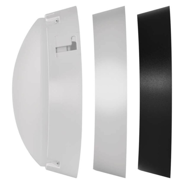 Emos LED Wandleuchte Zuri 14W neutralweiss 4000K IP54 Schwarz Weiß Ø21,5cm ZM3230