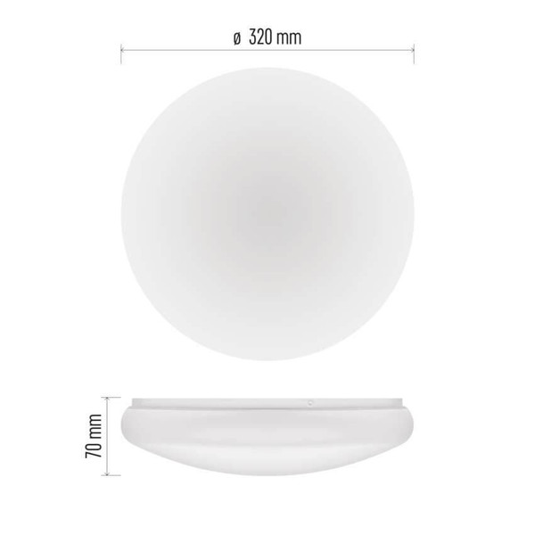 Emos LED Deckenleuchte Tivi 8,6W neutralweiss 4000K IP44 Weiß Stahl Ø32,5cm ZM3406