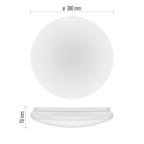 Emos LED Deckenleuchte Tivi 12,5W neutralweiss 4000K IP44 Weiß Stahl Ø38cm ZM3408