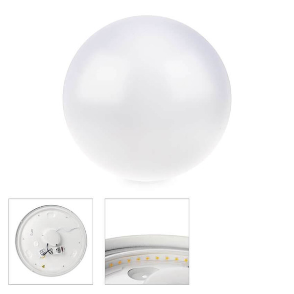 Emos LED Deckenleuchte Cori 18W neutralweiss 4000K Bewegungsmelder IP44 Weiß Stahl Ø36cm ZM3412