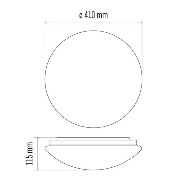 Emos LED Deckenleuchte Cori 22W neutralweiss 4000K Bewegungsmelder IP44 Weiß Stahl Ø41cm ZM3413