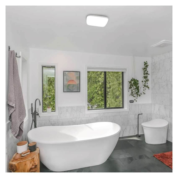 Emos LED Deckenleuchte Dori 24,5W neutralweiss 4000K IP54 Weiß 28x28cm ZM4314