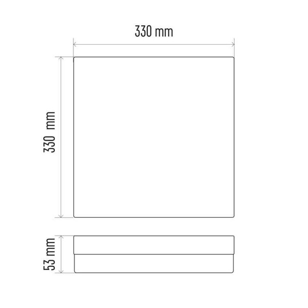 Emos LED Deckenleuchte Tori 24W neutralweiss 4000K IP54 Weiß 33x33cm ZM4324