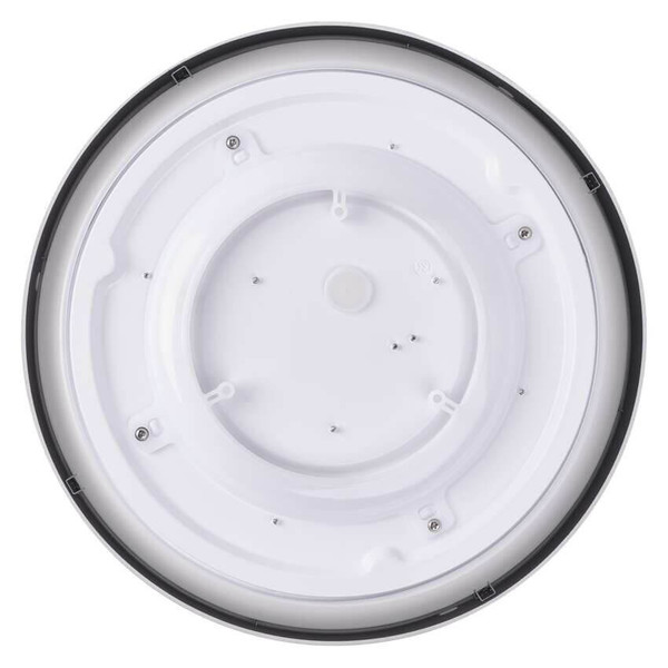Emos LED Anbauleuchte, Deckenleuchte Rori 17W CCT warm-/neutralweiss 2700K/3500K/4000K Bewegungsmelder Schwarz Stahl Ø31cm ZM4401