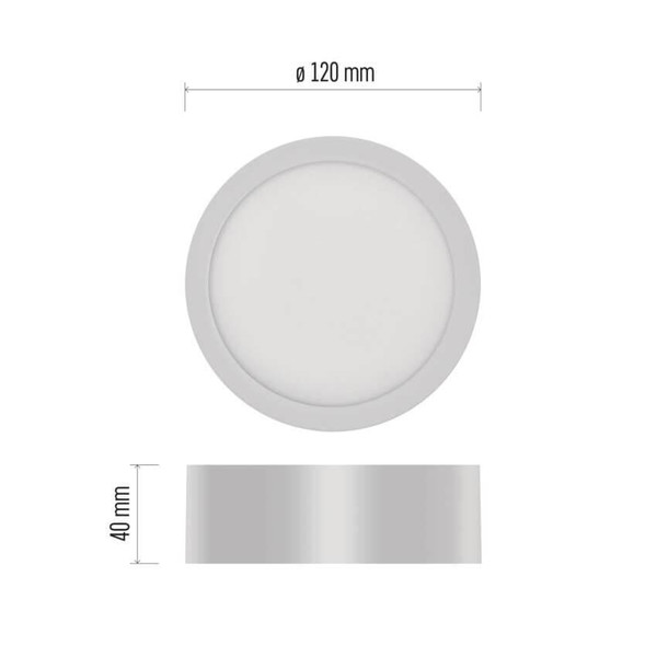 Emos LED Anbauleuchte, Deckenleuchte Nexxo 7,6W CCT warm-/neutralweiss 3000K/3500K/4000K Weiß Stahl Ø12cm ZM5123