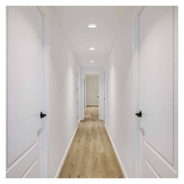 Emos LED Anbauleuchte, Deckenleuchte Nexxo 7,6W CCT warm-/neutralweiss 3000K/3500K/4000K Weiß Stahl Ø12cm ZM5123