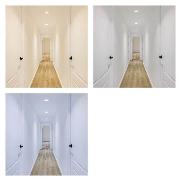 Emos LED Anbauleuchte, Deckenleuchte Nexxo 7,6W CCT warm-/neutralweiss 3000K/3500K/4000K Weiß Stahl Ø12cm ZM5123
