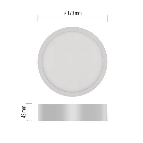 Emos LED Anbauleuchte, Deckenleuchte Nexxo 12,5W CCT warm-/neutralweiss 3000K/3500K/4000K Weiß Stahl Ø17cm ZM5133