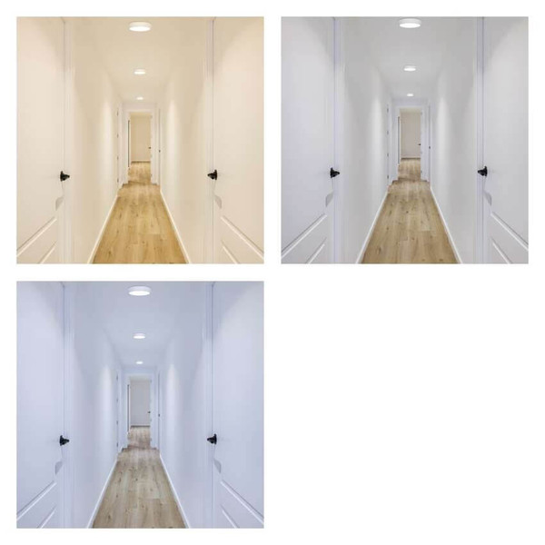 Emos LED Anbauleuchte, Deckenleuchte Nexxo 12,5W CCT warm-/neutralweiss 3000K/3500K/4000K Weiß Stahl Ø17cm ZM5133