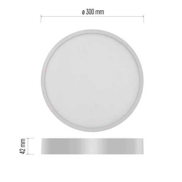 Emos LED Anbauleuchte, Deckenleuchte Nexxo 28,5W CCT warm-/neutralweiss 3000K/3500K/4000K Weiß Stahl Ø30cm ZM5153