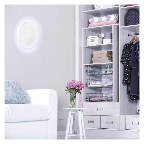 Emos LED Deckenleuchte Alvi 24W CCT warm-/tageslichtweiss 2700K/6500K dimmbar Fernbedienung Weiß Stahl Ø36cm ZM5165