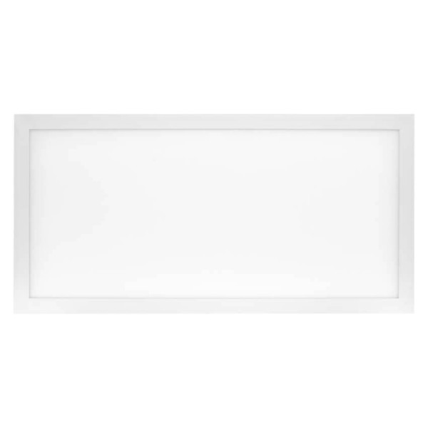 Emos LED Deckenleuchte Rivi 25W CCT warm-/tageslichtweiss 2700K/6000K dimmbar Fernbedienung Weiß Aluminium 29,5x59,5cm ZM5172