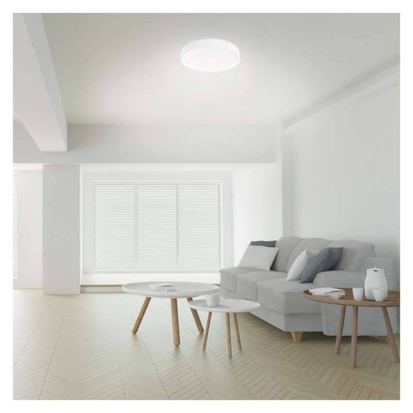 Emos LED Deckenleuchte GoSmart 45W CCT warm-/tageslichtweiss 2700K/6500K dimmbar Fernbedienung WiFi Weiß Stahl Ø50cm ZM5192