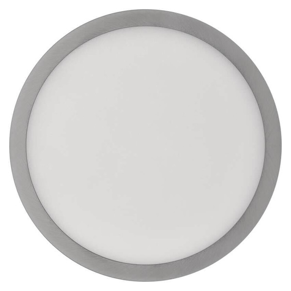 Emos LED Anbauleuchte, Deckenleuchte Nexxo 12,5W CCT warm-/neutralweiss 3000K/3500K/4000K Nickel poliert Stahl Ø17cm ZM5233