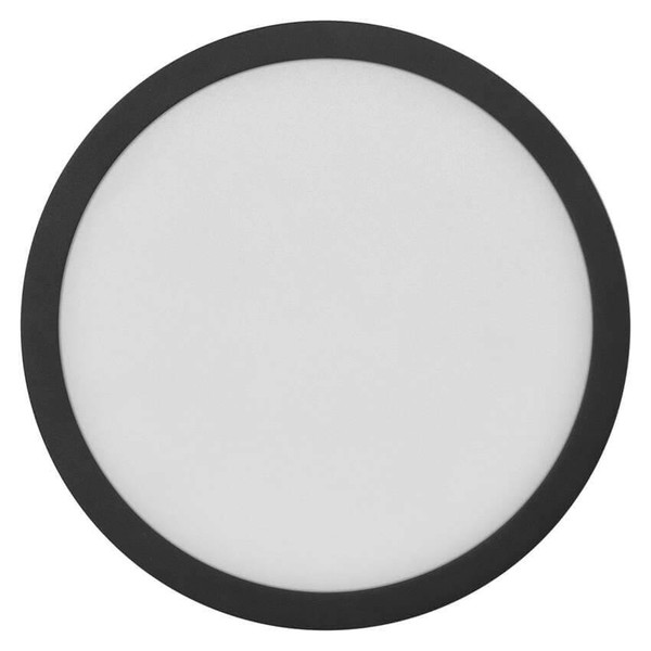 Emos LED Anbauleuchte, Deckenleuchte Nexxo 12,5W CCT warm-/neutralweiss 3000K/3500K/4000K Schwarz Stahl Ø17cm ZM5333