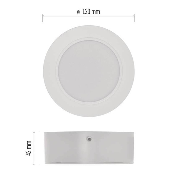 Emos LED Panel Rubic 9W neutralweiss 4000K Weiß Ø12cm ZM5432