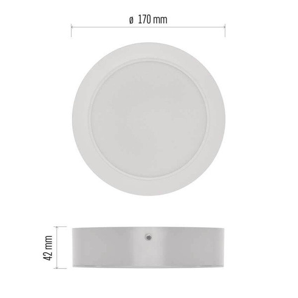 Emos LED Panel Rubic 18W neutralweiss 4000K Weiß Ø17cm ZM5442