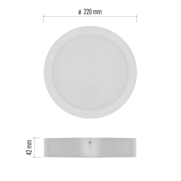 Emos LED Panel Rubic 24W neutralweiss 4000K Weiß Ø22cm ZM5452