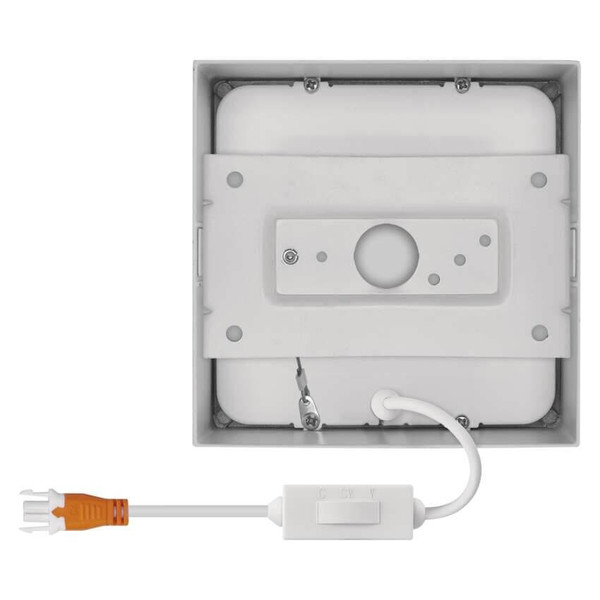 Emos LED Anbauleuchte, Deckenleuchte Nexxo 7,6W CCT warm-/neutralweiss 3000K/3500K/4000K Weiß Stahl 12x12cm ZM6123