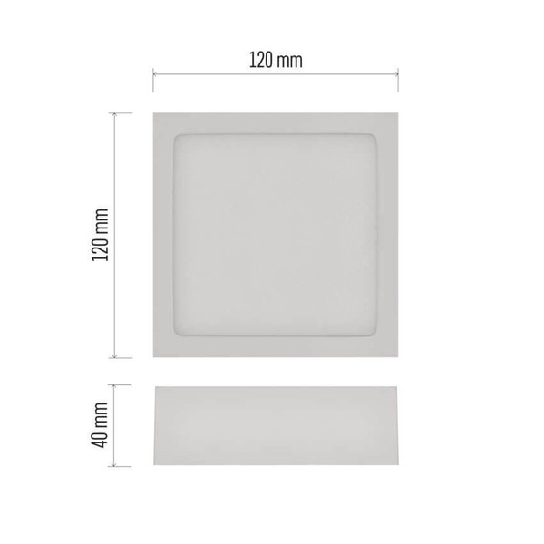 Emos LED Anbauleuchte, Deckenleuchte Nexxo 7,6W neutralweiss 4000K Weiß Stahl 12x12cm ZM6125