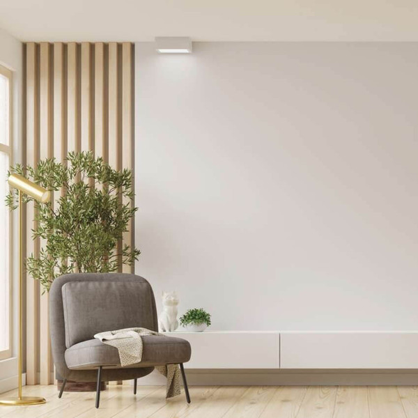Emos LED Anbauleuchte, Deckenleuchte Nexxo 12,5W CCT warm-/neutralweiss 3000K/3500K/4000K Weiß Stahl 17x17cm ZM6133