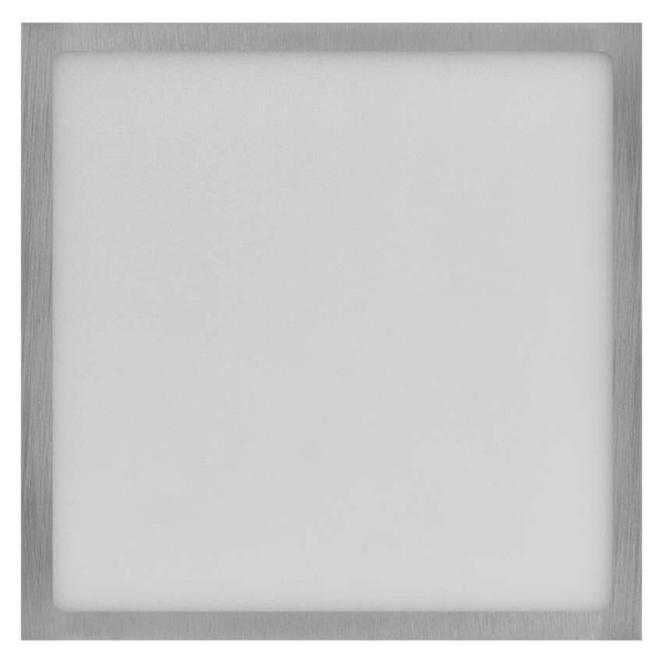 Emos LED Anbauleuchte, Deckenleuchte Nexxo 21W CCT warm-/neutralweiss 3000K/3500K/4000K Nickel poliert Stahl 22,5x22,5cm ZM6243