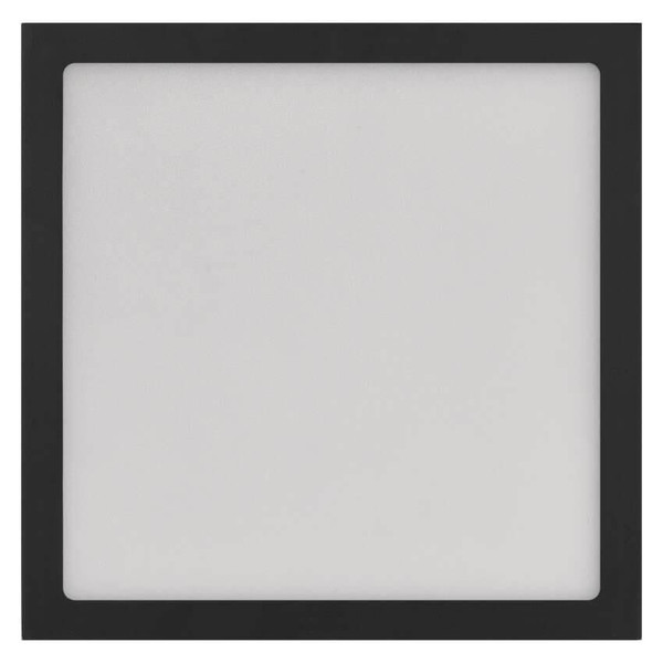 Emos LED Anbauleuchte, Deckenleuchte Nexxo 12,5W CCT warm-/neutralweiss 3000K/3500K/4000K Schwarz Stahl 17x17cm ZM6333
