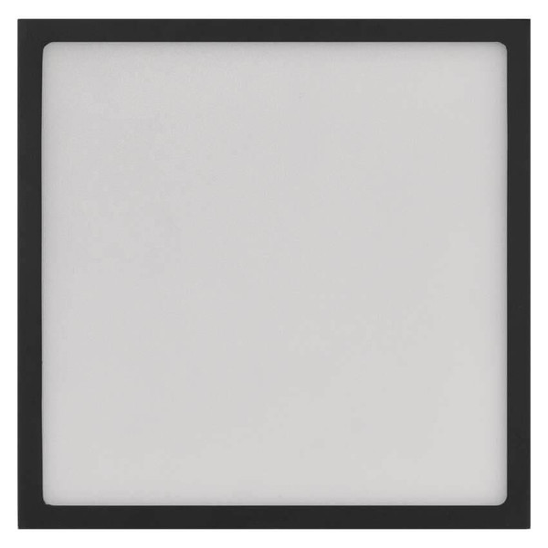 Emos LED Anbauleuchte, Deckenleuchte Nexxo 21W CCT warm-/neutralweiss 3000K/3500K/4000K Schwarz Stahl 22,5x22,5cm ZM6343