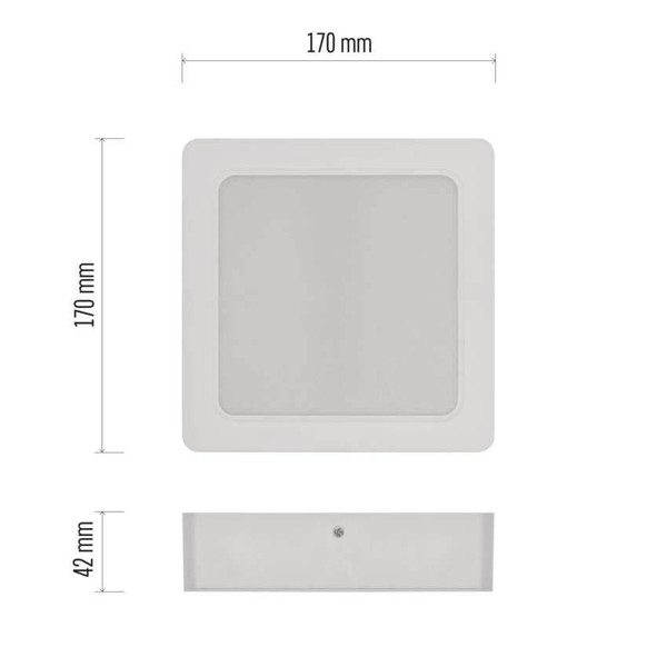 Emos LED Panel Rubic 18W neutralweiss 4000K Weiß 17x17cm ZM6442