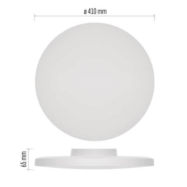 Emos LED Anbauleuchte, Deckenleuchte Dioni 32W CCT warm-/neutral-/tageslichtweiss 3000K/4000K/5700K IP55 Weiß Ø41cm ZM7152