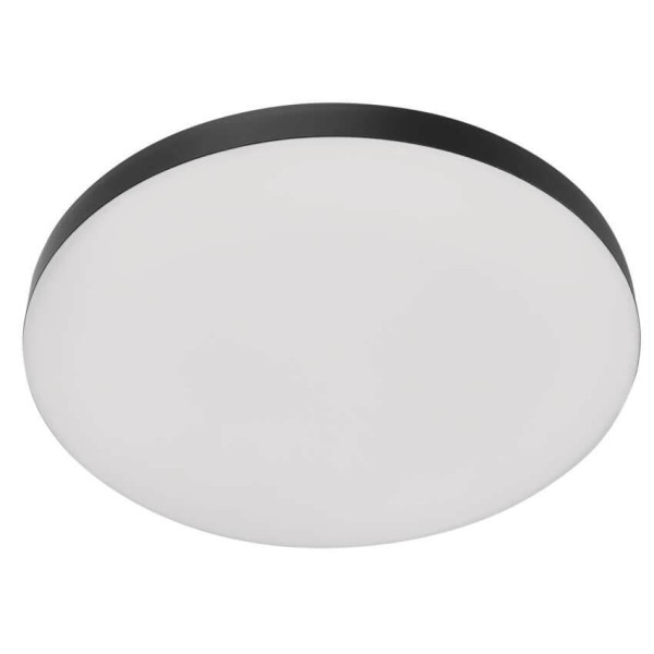 Emos LED Anbauleuchte, Deckenleuchte Dioni 32W CCT warm-/neutral-/tageslichtweiss 3000K/4000K/5700K IP55 Schwarz Ø41cm ZM7155