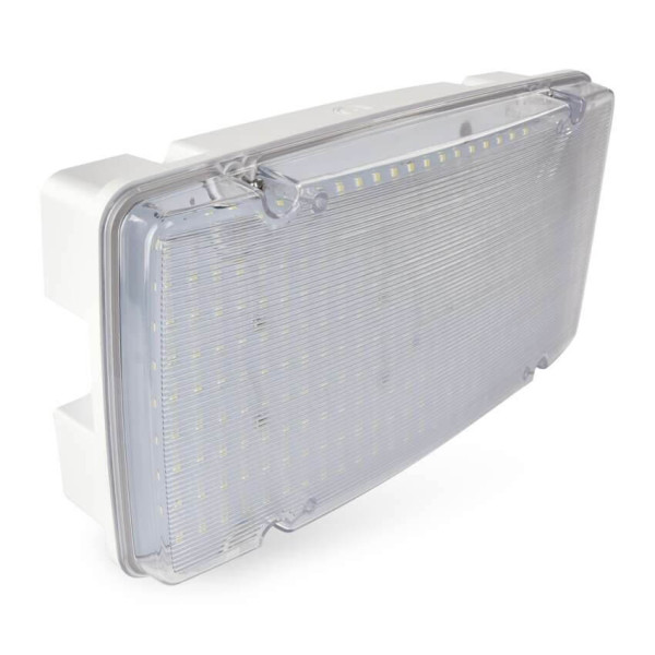 Emos LED Notleuchte Nessi 10W einstellbar tageslichtweiss 6500K Akku IP66 Weiß 32x17cm ZN1120