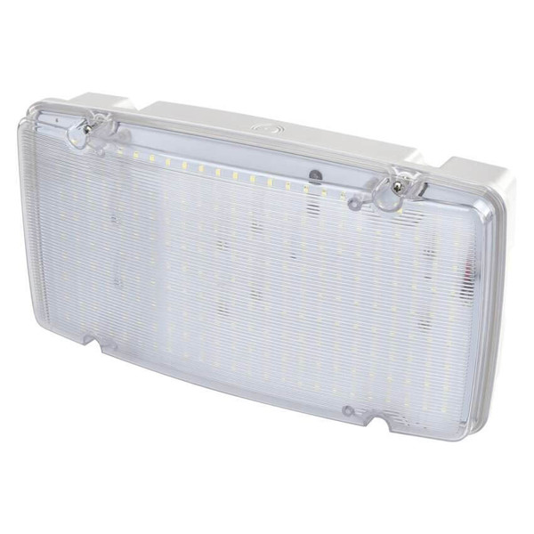 Emos LED Notleuchte Nessi 10W einstellbar tageslichtweiss 6500K Akku IP66 Weiß 32x17cm ZN1120