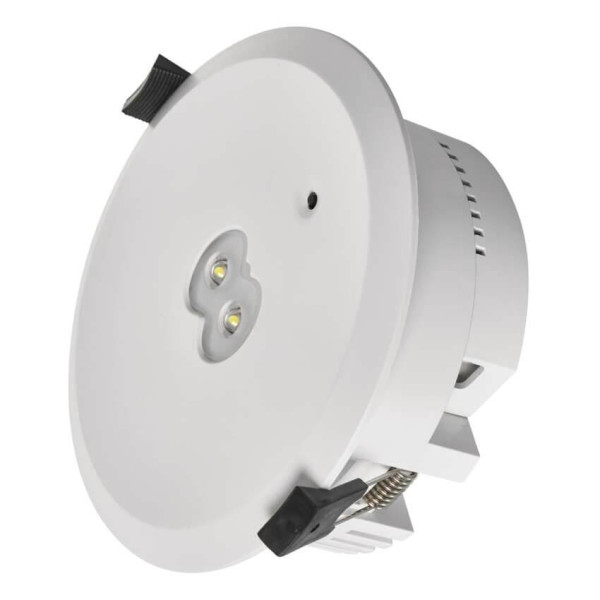 Emos LED Notleuchte Orsu 6W neutralweiss 5000K Akku Weiß Ø14cm ZN1320