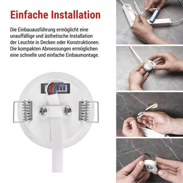 Emos LED Notleuchte Orsu 1W tageslichtweiss 6500K Akku Weiß Ø5cm ZN1330