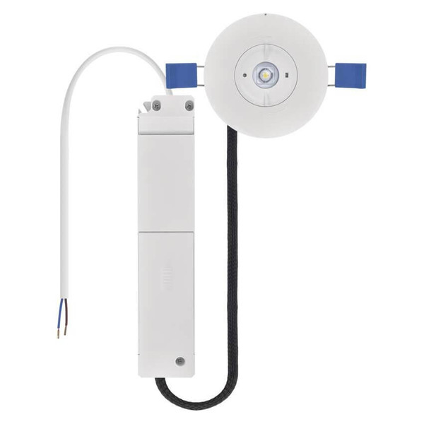 Emos LED Notleuchte Orsu 2W tageslichtweiss 6500K Akku Weiß Ø9,5cm ZN1340