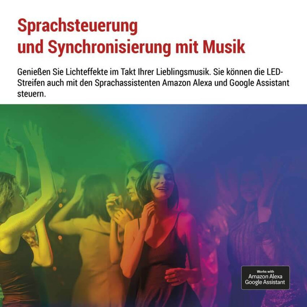 Emos LED Streifen RGB 11W CCT warm-/tageslichtweiss 2700K/6500K WiFi 200cm ZPW218R