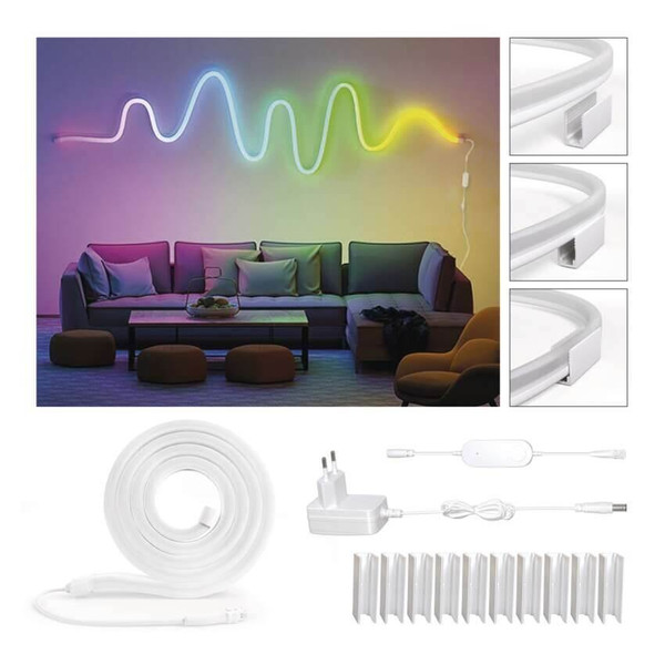 Emos LED Streifen GoSmart RGBIC 23W dimmbar WiFi Weiß 300cm ZPW313I