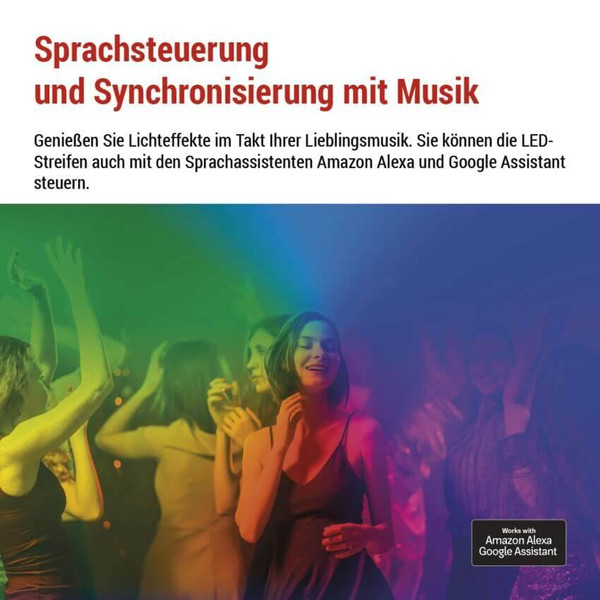 Emos LED Streifen RGB 21W CCT warm-/tageslichtweiss 2700K/6500K WiFi 5m ZPW518R