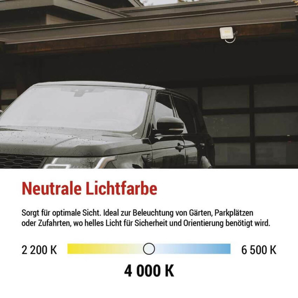 Emos LED Fluter Glaro 20W neutralweiss 4000K IP65 Weiß Aluminium 12x11cm ZS2224W