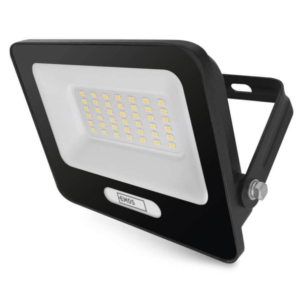 Emos LED Fluter Glaro 30W neutralweiss 4000K IP65 Schwarz Aluminium 16x14cm ZS2234B