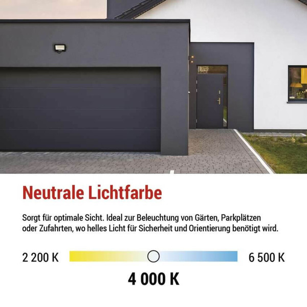 Emos LED Fluter Glaro 30W neutralweiss 4000K IP65 Schwarz Aluminium 16x14cm ZS2234B