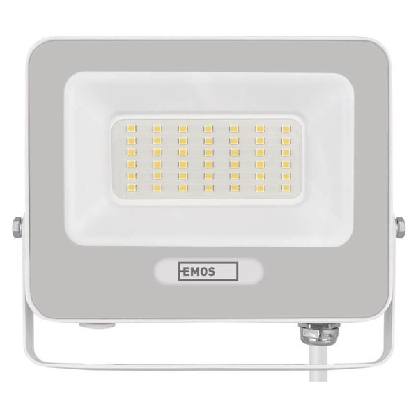 Emos LED Fluter Glaro 30W neutralweiss 4000K IP65 Weiß Aluminium 16x14cm ZS2234W
