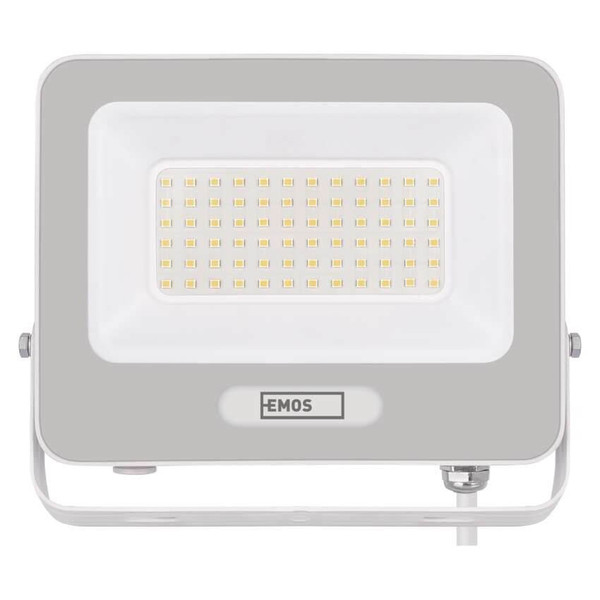 Emos LED Fluter Glaro 50W neutralweiss 4000K IP65 Weiß Aluminium 19x16,5cm ZS2244W