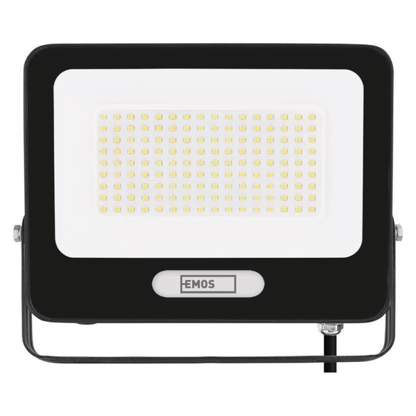 Emos LED Fluter Glaro 100W neutralweiss 4000K IP65 Schwarz Aluminium 24x20cm ZS2254B