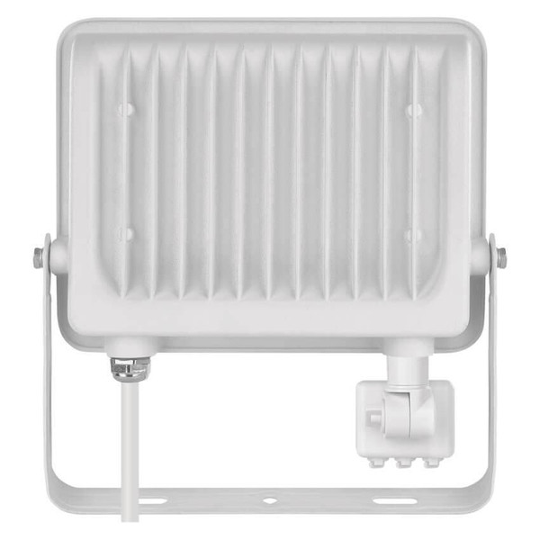 Emos LED Fluter mit Bewegungsmelder Glaro 50W neutralweiss 4000K IP54 Weiß Aluminium 19x20cm ZS2344W