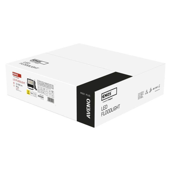 Emos LED Fluter Aveno 100W einstellbar neutralweiss 4000K IP66 Schwarz Aluminium 29x27cm ZS2443A